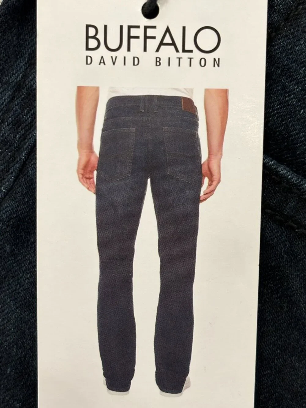Buffalo David Bitton Jack Jeans Mens 34 x 32 Slim Fit Straight Dark Wash Denim - Picture 6 of 14